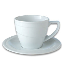 Essentials Hotel 12 oz Porcelain Breakfast Cup and Saucer