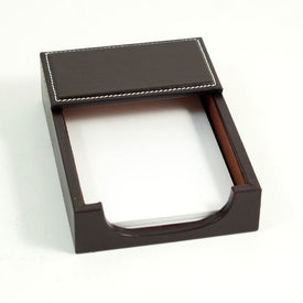 4" x 6" Leather Memo Pad Holder - Coco Brown
