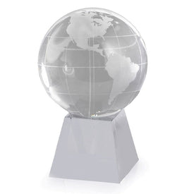 3" Acetate Etched Glass Globe with Base