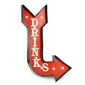 Drinks Wall-Mountable LED Lighted Sign