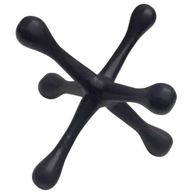 9" Black Metal Jacks Sculpture
