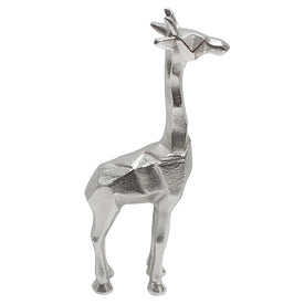 12" Aluminum Standing Giraffe Sculpture