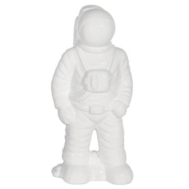 5.5" x 4.5" x 12" White Ceramic Astronaut Statuette
