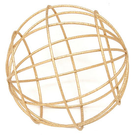 Large Decorative Metal Wire Orb - Gold