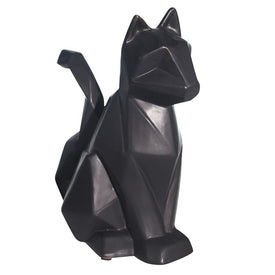 Modern Ceramic Cat Figurine - Black