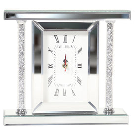 Mirrored and Glitter Table Clock
