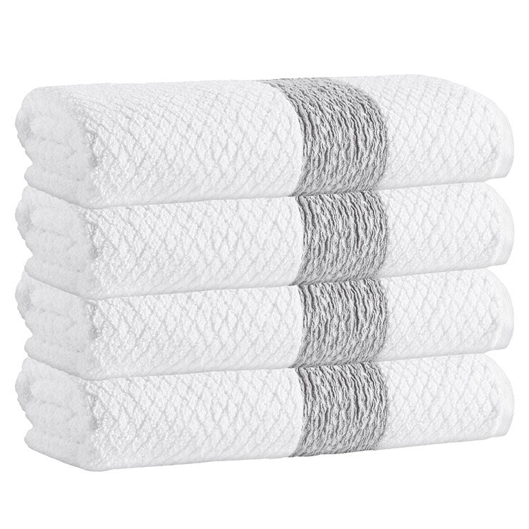 Enchante Home 8-Piece Anthracite Turkish Cotton Hand Towel