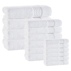 Ela Turkish Cotton 16-Piece Towel Set