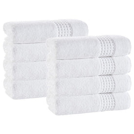 Ela Turkish Cotton Eight-Piece Hand Towel Set
