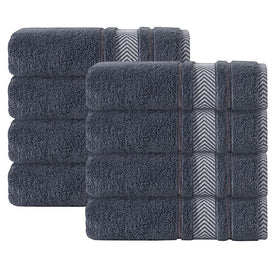 Enchasoft Turkish Cotton Eight-Piece Hand Towel Set