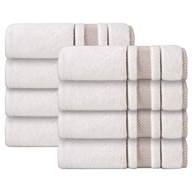 Enchasoft Turkish Cotton Eight-Piece Hand Towel Set - OPEN BOX