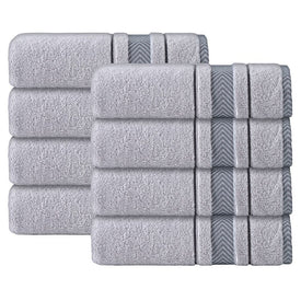 Enchasoft Turkish Cotton Eight-Piece Hand Towel Set