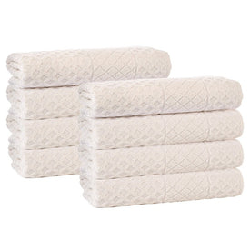 Glossy Turkish Cotton Eight-Piece Hand Towel Set