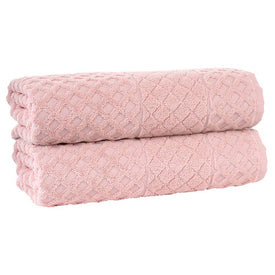 Glossy Turkish Cotton Two-Piece Bath Towel Set