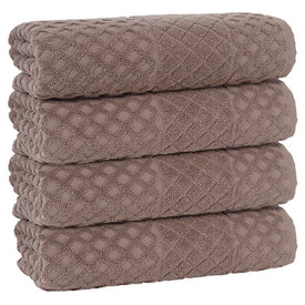 Glossy Turkish Cotton Four-Piece Bath Towel Set