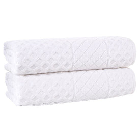 Glossy Turkish Cotton Two-Piece Bath Towel Set