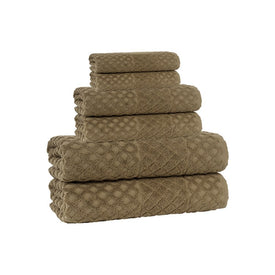 Glossy Turkish Cotton Six-Piece Towel Set