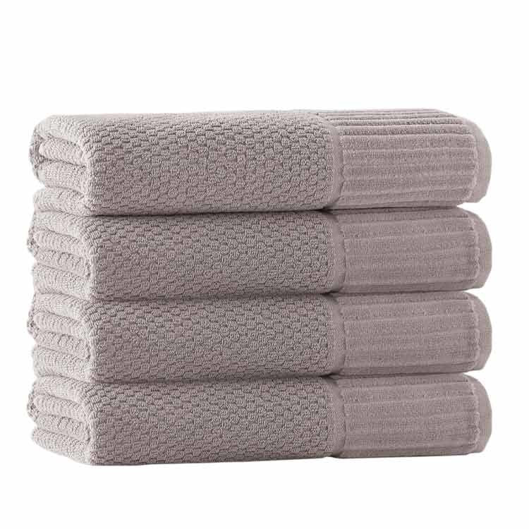 Enchante Home Laina Turkish Cotton Bath Towel Set of 4 - Beige 