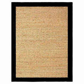 5' x 7' Seagrass Area Rug with Black Border