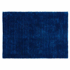 5' x 7' Microfiber Polyester Ribbed Shag Lavish Teal Area Rug