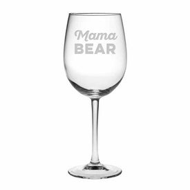 Cachet Mama Bear 19 oz White Wine Glasses Set of 4