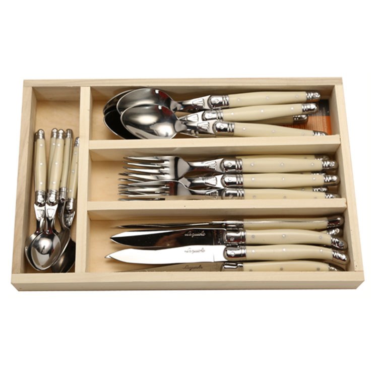 24-Piece Everyday Flatware Set with Ivory Handles