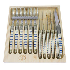 Jean Dubost Laguiole Mariniere Twelve-Piece Cutlery Set in Box
