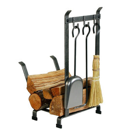 Fireplace Log Rack with Tools