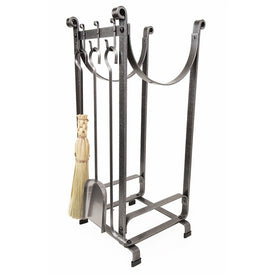Sling Log Rack with Newspaper Holder and Tools