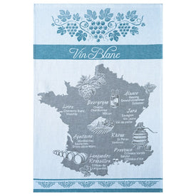 White Wine Map Tea Towel
