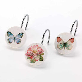 Butterfly Garden Shower Hooks 12-Pack