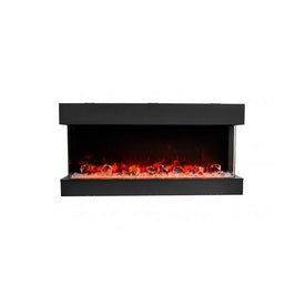 Tru-View Slim Series 50" Wide x 10-5/8" Deep Three-Sided Glass Electric Fireplace