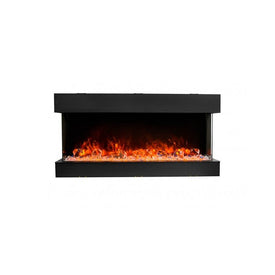 Tru-View Slim Series 60" Wide x 10-5/8" Deep Three-Sided Glass Electric Fireplace