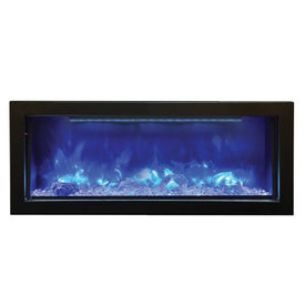 Panorama 40" Electric Deep Built-In Electric Fireplace with Optional Black Steel Surround