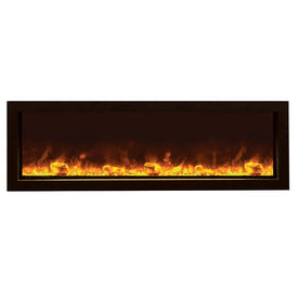 Panorama 50" Electric Slim Built-In Electric Fireplace with Optional Black Steel Surround
