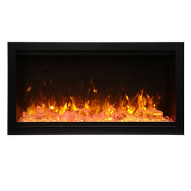 Symmetry-XT 34" Extra-Tall Clean Face Built-In Electric Fireplace with Black Steel Surround