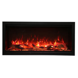 Symmetry-XT 42" Extra-Tall Clean Face Built-In Electric Fireplace with Black Steel Surround