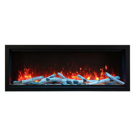 Symmetry-XT 60" Extra-Tall Clean Face Built-In Electric Fireplace with Black Steel Surround
