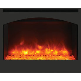 Zero Clearance Series 31" Electric Fireplace with 32" x 28" Arch Steel Surround