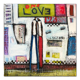 William Debilzan One Love 50" x 50" Gallery-Wrapped Canvas Wall Art