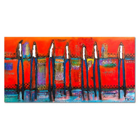 William Debilzan Sunset In The Caribbean 24" x 48" x 2" Gallery-Wrapped Canvas Wall Art