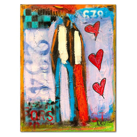 William Debilzan 3 of Hearts 30" x 40" x 2" Gallery-Wrapped Canvas Wall Art