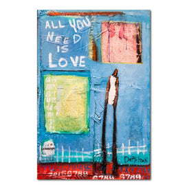 William Debilzan All You Need Is Love 18" x 26" x 2" Gallery-Wrapped Canvas Wall Art