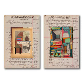 Journal Sketches I & Journal Sketches II 12" x 18" Canvas Two-piece Set