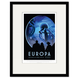 Europa Discover Life Under the Ice 16" x 20" Framed and Matted Art