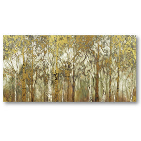 Golden Trees 12" x 24" Gallery-Wrapped Canvas Wall Art