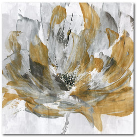 Golden Flower Power 24" x 24" Gallery-Wrapped Canvas Wall Art