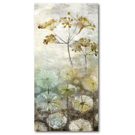 Golden Flower I 12" x 24" Gallery-Wrapped Canvas Wall Art