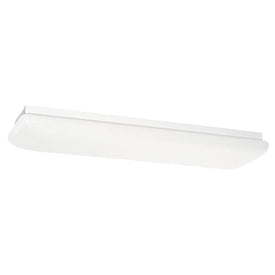 Two-Light Fluorescent Flush Mount Ceiling Fixture