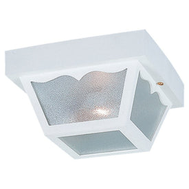 Two-Light Outdoor Flush Mount Ceiling Fixture